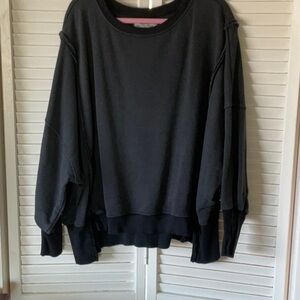 Free People Camden sweatshirt, x-small, black like new.